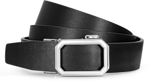 SUOSDEY Ratschengürtel für Damen, Automatik Ledergürtel ohne löcher für Jeanshosen verstellbare 31 mm Breite