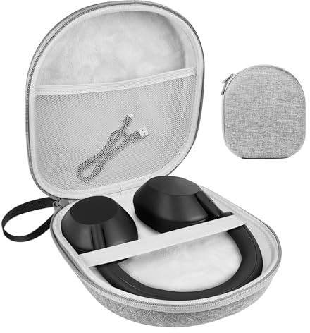 Muorruo Headphone Case Compatible with JBL Tune 510BT/520BT/670NC Live 460NC, with Sony WH-CH520/510, Portable Travel Case for Wireless On-Ear Headphones, Over-Ear Headphone Bag (Grey)