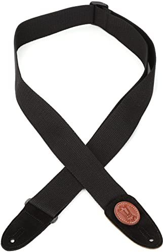 Levy's Leathers Signature Cotton Series Gitarrengurt aus Baumwolle | Breite 5 cm | Extra Lang | Schwarz | (MSSC8-XL-BLK)
