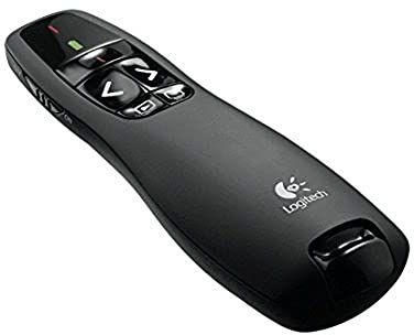 Logitech R400 RF Schwarz - Funk-Presenter (RF, 10 m, AAA, USB, Mini, Schwarz)