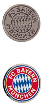 FC Bayern München Logo Pin 2er Set Silber/Farbig Anstecker Emblem Button FCB