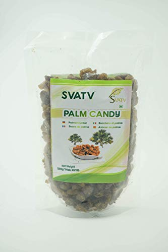 SVATV Palm Sugar Candy | Natural Sweetener Powder | Gluten Free - sweeteners | Refined Sugar Alternative | Substitute for Baking , | No Preservatives Added | No Artificial Flavors - 500g, 17.63oz