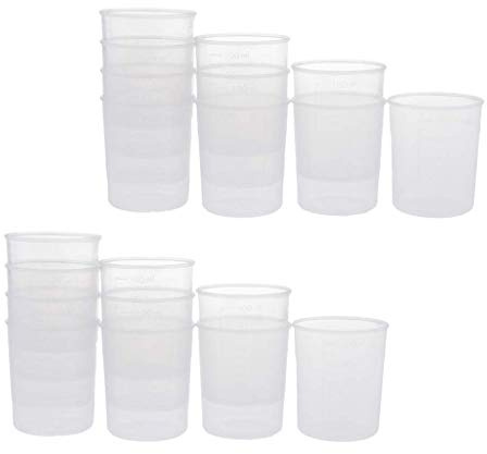 Tubayia Lot de 20 verres doseurs en résine époxy - 100 ml