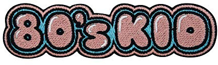 Finally Home 80's Kid Retro Vintage Patch zum Aufbügeln | Achtziger Patches, 80er Jahre Old School Bügelflicken, Erwachsene Flicken, Aufnäher für Jeansjacken und weitere Kleidung