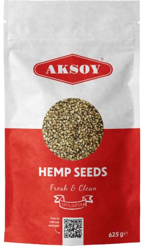 Aksoy Hemp Seeds 625gr – A Great Choice For Natural Flavor And Nutrients! Perfect For Smoothies, Salads, Yogurt, Soups, Baked Goods, Snacks, And More.