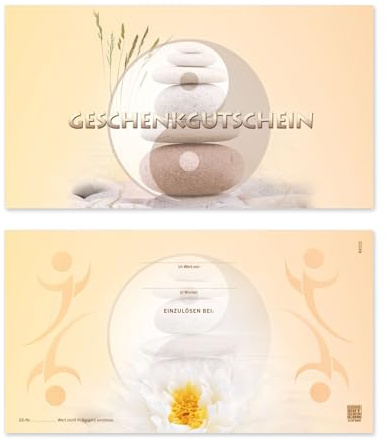 GESCHENKGUTSCHEINcom by POS-HAUER. 25 Gutscheine, blanko zum selbst Ausfüllen. Für Physiotherapie Massage Dienstleistung.