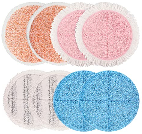 8 Stück Elektrische Wischpads Pads Runde Mikrofaser Ersatzset Mop Pads | 18,5 cm/7.28 Inches Reinigungspads und Wachsmop Pads für die Bodenreinigung