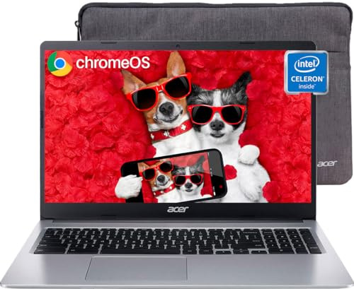 Acer Laptop Chromebook 315 2023, pantalla HD de 15.6 pulgadas, Intel Celeron N4020 (hasta 2.8 GHz), 4 GB de RAM, 64 GB eMMC, gráficos Intel Ultra HD, duración de la batería de 12.5 horas, WiFi