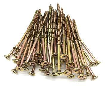 Boîte de 200 vis à bois 6 mm x 120 mm à double tête fraisée Premium Easy Drive Vis à bois