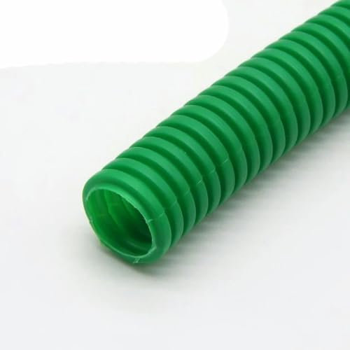 Tubo corrugato isolato in PP da 1/5/10 M Tubo flessibile per filettatura Tubo corrugato in plastica Manicotto protettivo 7,5 mm-34,5 mm-Chiusura verde-AD 15,8 x ID 12 mm-5 metri