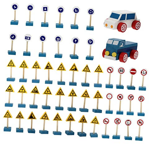 PHENOFICE 1satz Verkehrsschilder Spielzeug Für Lernspielzeug Verkehrserziehung Und Erkennung Von Straßenschildern Teiliges Geschenkbox
