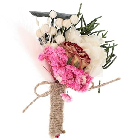 TOPBATHY Realistische Hortensien-Blumen-Corsage Mini-trockenstrauß Braut-ansteckblume Hochzeitsfoto-Requisite Accessoire Für Hochzeitskleid