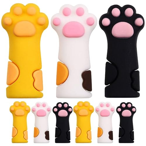 HOMSFOU 9 Piezas Cubiertas De Silicona Para Mango De Tijeras De Cutículas Fundas Antideslizantes Y Protectores Compactos Para Manicura Y Pedicura Accesorios Para Cuidado De Uñas