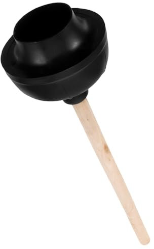 VICASKY Wooden Handle Unclogger Plunger for Toilet Sink Unblocker Safe Lightweight