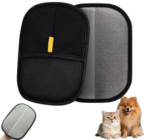Lysjoy 2 Pièces Gant Anti Poils Animaux, Réutilisable Gant Brosse Poil Chat, Toilettage Gant pour Enlever Les Poil de Chat et Chien, Pet Hair Remover Glove pour Canapés,vêtements, Meubles, Tapis