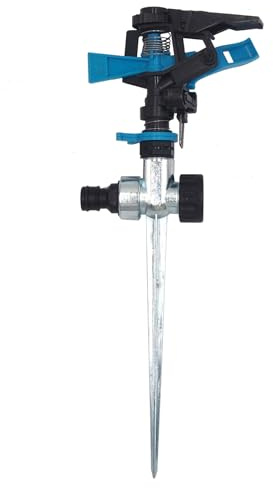 Noaxylic Trädgårdsspruta, grävda bevattningssprinkler, pulssprinkler, 360° justerbar automatisk rotation vattenspridare för trädgård, för trädgårdsslang, gård, växter, blommor