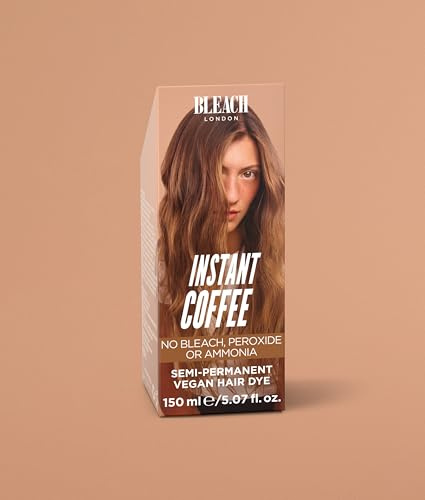 Bleach London Instant Coffee Colour - Light Soft Brown Hair Dye for Blonde Hair - Vegan & PETA-Approved Semi-Permanent Direct Dye - 150 ml