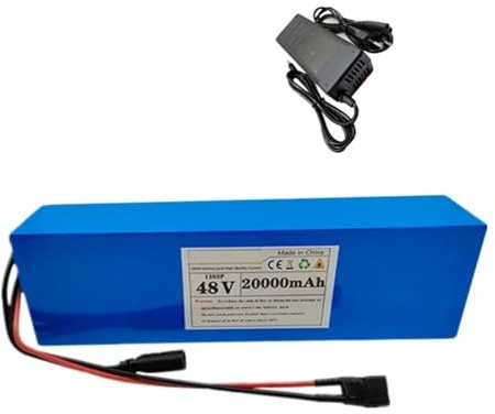 48V 20AH Batteria Al Litio Per Bicicletta Elettrica 13S2P Batteria Ricaricabile Agli Ioni Di Litio Con Caricabatteria Da 54.6V 2A Batteria Di Ricambio Per Monopattino Elettrico XT60