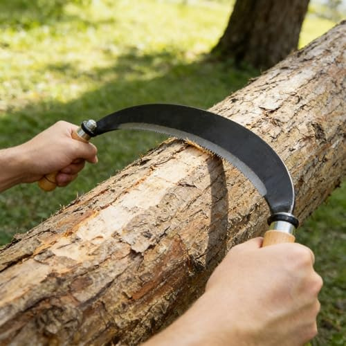Porfoyo Ritning rakningsverktyg, 25 cm dragkniv, dragkniv för trä med ergonomiska trähandtag och bladskydd, böjd dragkniv för träsnickare, svarvräknare och träsnidare, hög skärpa