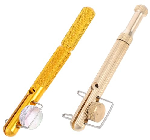 Healvian Lot de 2 Outils à Nouer pour Ligne de Pêche en Aluminium et Cuivre Dispositif Portable pour Fixation Rapide des Hameçons Accessoire de Pêche Compact pour Débutants et Pêcheurs