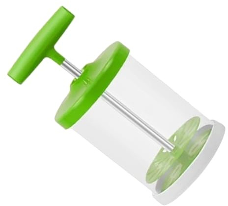 POPETPOP Espumador de Leche Manual Verde Tapa Sellada, Mezclador Compacto y Ligero para Capuchino y Café, Herramienta de Cocina Fácil de Limpiar y Usar para Hogar y Profesionales