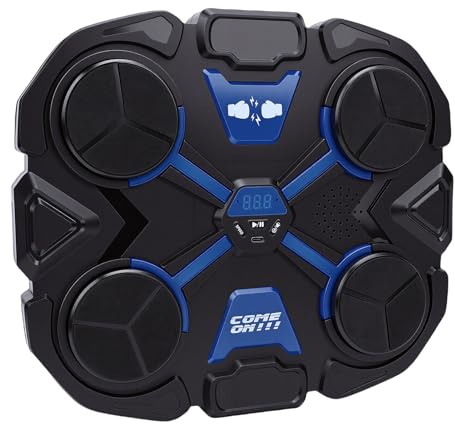 Entrenador de Punzonado Electrónico Contador LED Cojín Acolchado Niveles de Desafío Ajustables Sincronización de Música Bluetooth Ahorro de Espacio Soporte de Pared para Entrenamiento Jugar