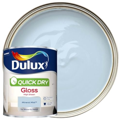 Mineral Mist Quick Dry Gloss Paint 750ml | Interior Wood and Metal Paint | High Shine Durable Finish | Fast Drying Trim Paint for Doors Skirting Boards Radiators and Furniture