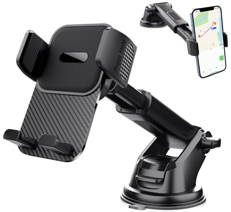 Generico Porta Cellulare A - Con Rotazione A 360 Gradi | Supporto Telefono Per Auto Per Cruscotto | Per Auto, Camion, Camper, Guida, Viaggio, Road Trip, Donne, Uomini, Navigazione