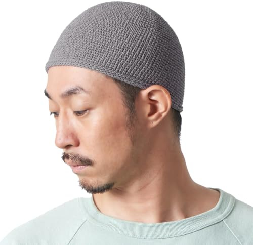CHARM Herren Mütze Short Beanie & Strick Kopfbedeckung | Männer Skull Cap, Gebetsmütze, Muslim Kappe, Islam Kufi, Takke, für Namaz, in 2 Größen