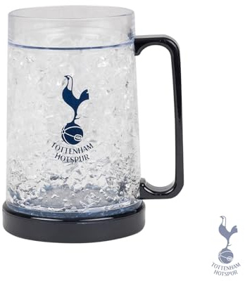 Icy Sips with Spurs Crest: Tottenham Hotspur Crest Freezer Tankard - Keep Your Drink Chilled - Official Merchandise