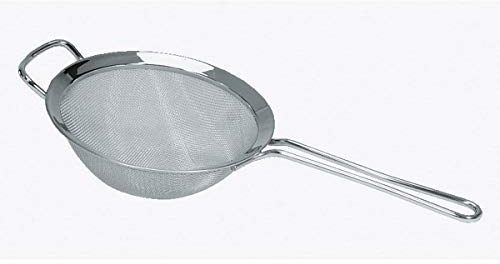GEFU Sieb PASSO Ø 19 cm – Profi-Küchensieb aus Edelstahl mit verstärktem Gewebe & Aufhängeöse | Formstabil & spülmaschinengeeignet | Feinsieb für Küche