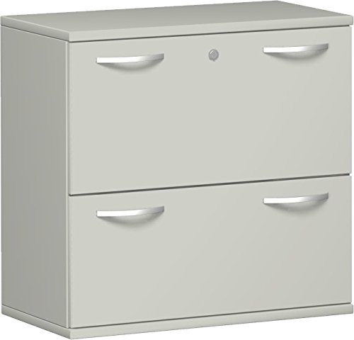 Geramöbel Registraturschrank 2 Hängeregistraturen mit Zentralverriegelung und Auszugssperre, abschließbar, Wandbefestigung erforderlich, 800x425x768, Lichtgrau/Lichtgrau