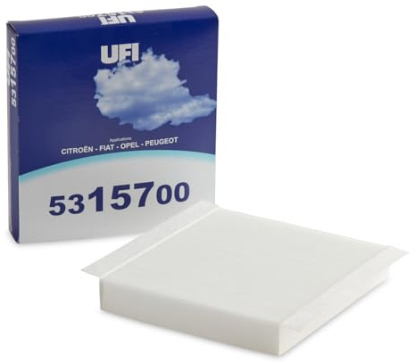 UFI Filters, Filtro Abitacolo Antipolline 53.157.00, Filtro Abitacolo per Ricambio, Adatto a Auto, Applicabile su Diversi Modelli Citroen, Fiat, Opel, Peugeot e Suzuki