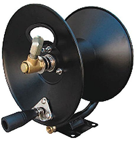 General Pump D30002 3/8 x 100' Steel Hose Reel with Swivel Arm and Mounting Bracket, 4000 PSI