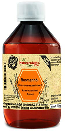 Rosmarinöl (250 ml) 100% naturreines ätherisches Rosmarin Öl