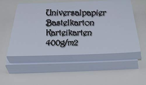 500 Blatt Universalpapier Bastelkarton Karteikarten DIN A3 400g - Sonderformate auf Anfrage möglich !