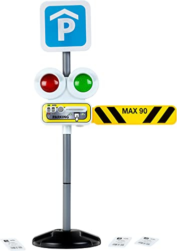 Theo Klein 2960 Parking Barrier I Automatic or Manually Adjustable Traffic Light Phases I Movable Barrier I Automatic Switch-Off I Toys for Children Aged 3 and Over