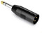 deleyCON Adaptateur XLR Mâle vers Jack 6,35mm TRS Stéréo - Conversion Balancé/Non-Balancé - pour Microphone, Instruments, Studio - Connecteurs Métalliques