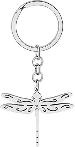 DALANE Porte-clés Libellule Acier Inoxydable Bijoux Insectes d'été Cadeaux Libellule pour Femmes Filles Portefeuille Accessoires