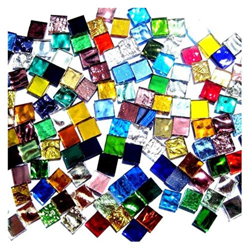 Mosaique,Tesselles Mosaique Carreaux de 100g Mosaïque Morceaux de Verre coloré pour Art Craft Bulk 1 * 1 * 0.4cm