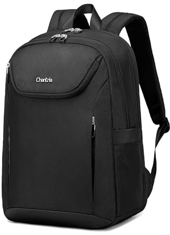 HUNTVP Rucksack Damen Elegant, 15.6 Zoll Laptop Schulrucksack Tagesrucksack Damen Arbeitsrucksack Reiserucksack Damen Anti-Diebstahl Cityrucksack für Uni Büro Schule Reisen Arbeit Freizeit, Schwarz