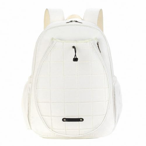 MAOTN Aufbewahrungsrucksack für Badmintonschläger für Männer und Frauen mit separatem Schuhfach, atmungsaktive Sport-Fitness-Tennis-Einkaufstasche mit großem Fassungsvermögen,White,Size