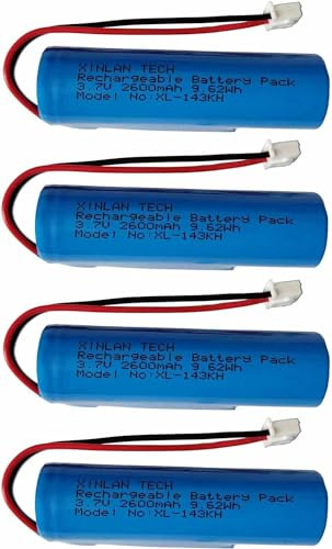 18650 1s1p 3,7 V 2600 mAh batería recargable de iones de litio con XH2,54/2P – Conector Conector para Croove Voice Amplifier, 9,62 Wh B0143KH9KG baterías – 4 unidades