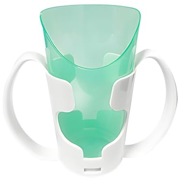 JIAHG 250ML Drinking Cup with Nose Cut Out, Dual Handles, Non Spill, Dysphagia Cup, Ideal for Elderly, Disabled, Stroke, Parkinson