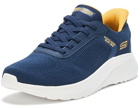Skechers Hands-Free Slip-ins Bobs Squad Chaos Solid Step, sneakers för män, Blå, 42 EU