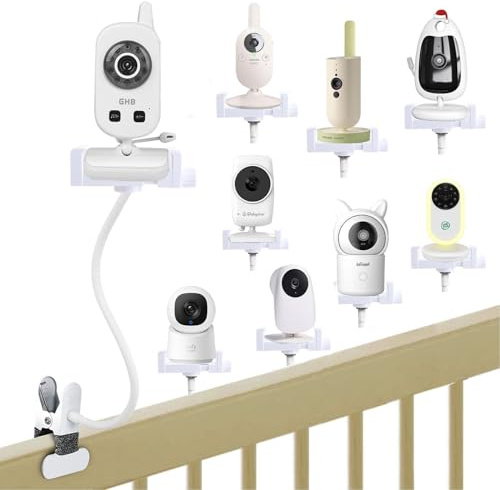 Halterung für GHB Babyphone, Universell Baby Kamera Halter für Philips Avent Babyphon, Klemmerhalter Babyfon Ständer für momcozy/ieGeek/BOIFUN Babyphone, Handyhalter Monitor Holder Zubehör