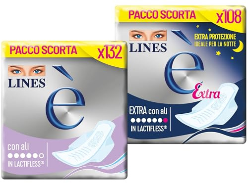 Lines Giorno/Extra con Ali Assorbenti in Lactifless - Assorbente Interno - 28 Count