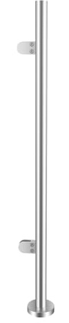 TESUGN Poteaux de balustrade en verre, système carré en acier inoxydable 316, avec pince, poteaux de balustrade en verre pour marches, balcons, escaliers, terrasses, colonnes d'extrémité