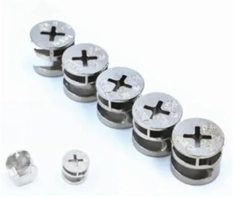 Connecteur de meubles Roue excentrique, 20 pièces Épaississement Trois en Un Connecteur Roue excentrique/Matériel/Connecteur/Matériel de meubles Diamètre 15 mm/12 mm/10 mm(10x10)