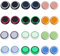 RXKFIGX 24PCS Silicone Non-slip Thumb Cap, Thumb Grips Compatible with PS5&PS4 Controller, Joystick Controller Protection, Colorful Aim Assist for PS2, PS3, PS4, PS5, Switch Pro Controller